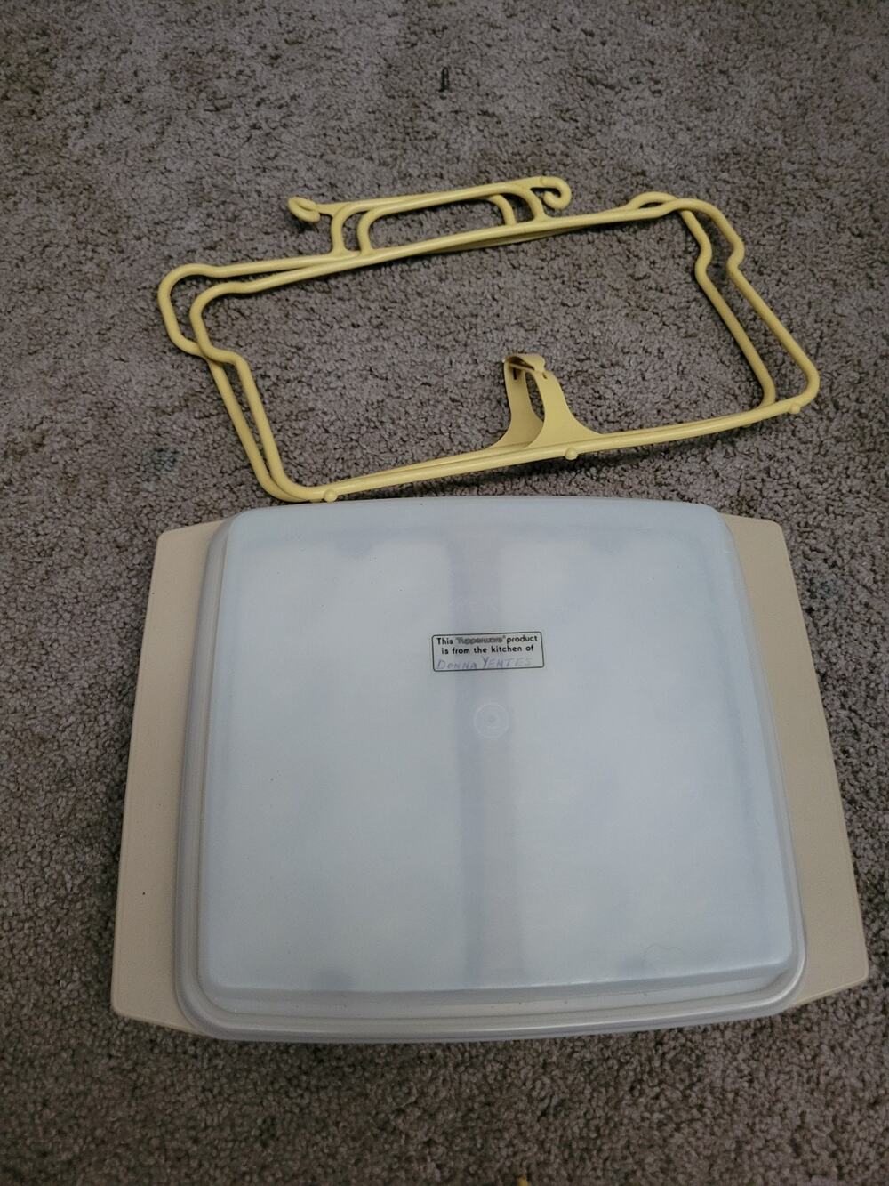 1970s Tupperware Deviled Egg Tray/ Carrier w/Trays Harvest Gold